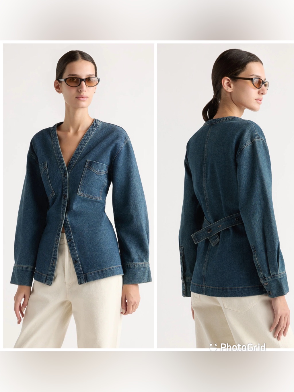 Modern Citizen Emmett Cinch-Waist Denim Jacket In Indigo